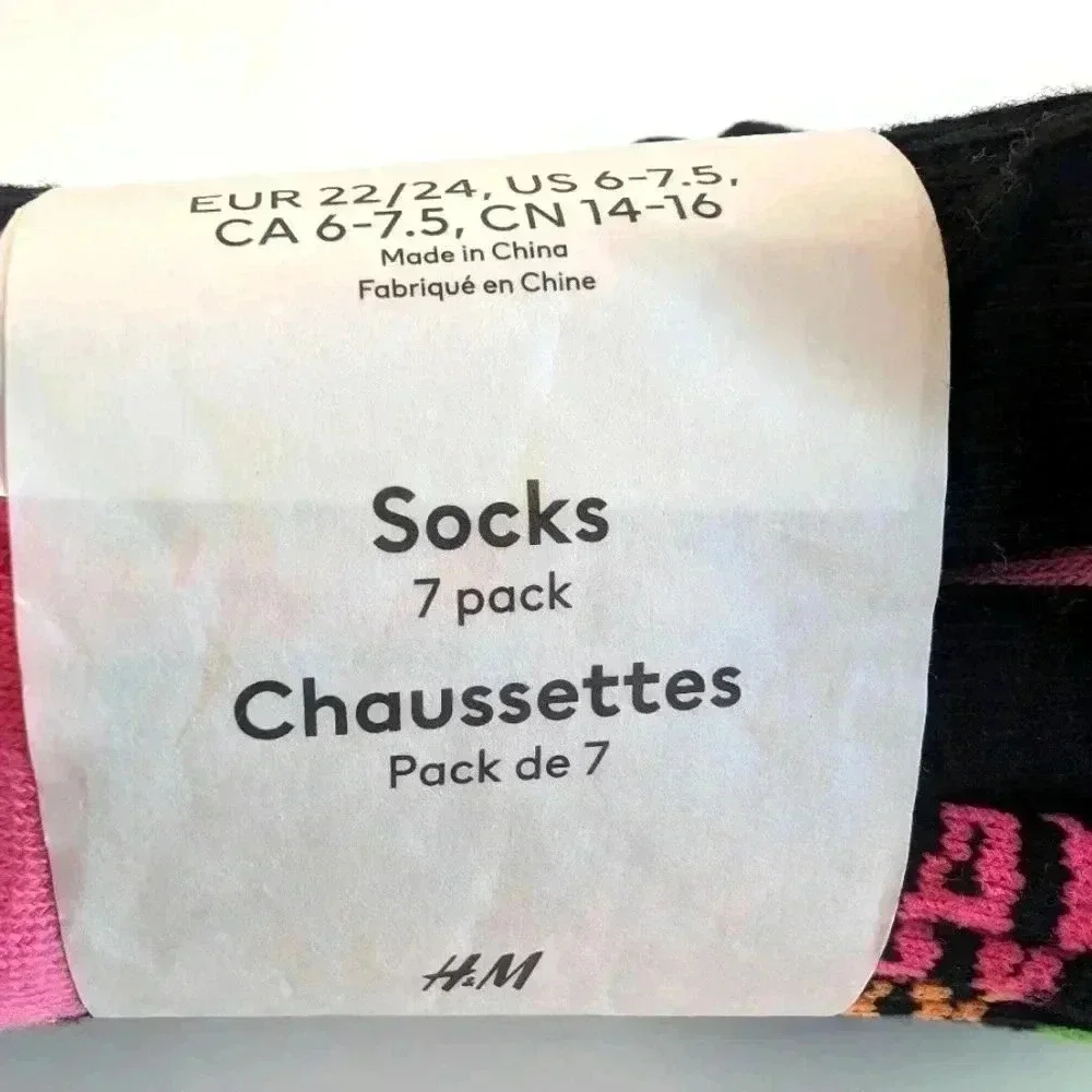 NWT H&M  Girls' Toddler Colorful Low Cut Socks SZ 6-7.5
